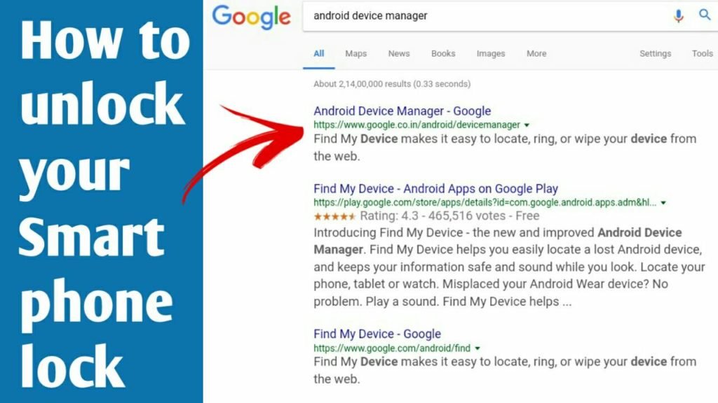 How to unlock phone with android device manager