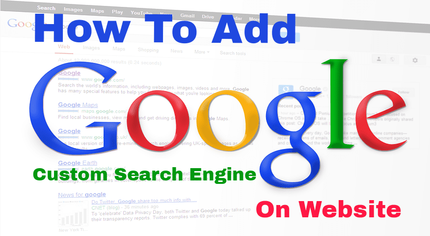 how to add google custom search on websites