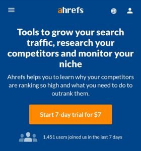 Ahrefs Backlinks Checker Tool