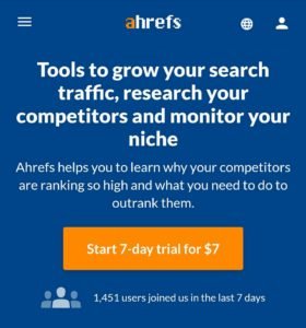 Ahrefs Backlinks Checker Tool